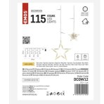 GIRLANDA - LED svetelný záves HVIEZDY - 185x105 cm, IP44, teplá biela